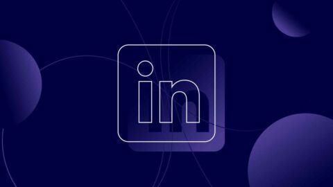 navy LinkedIn icon