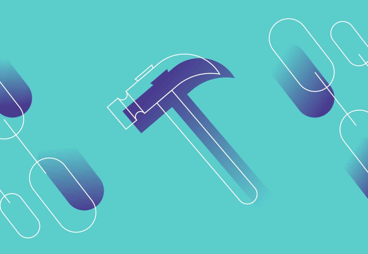 teal link building icon