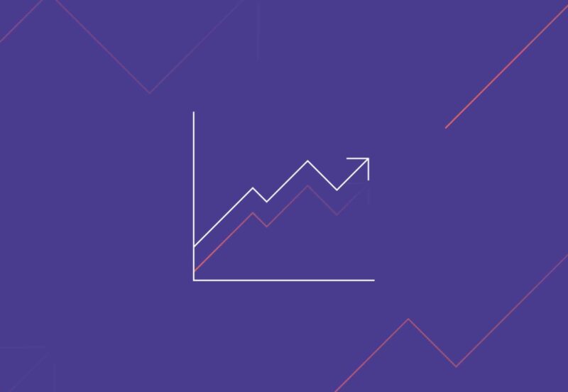 purple line graph icon