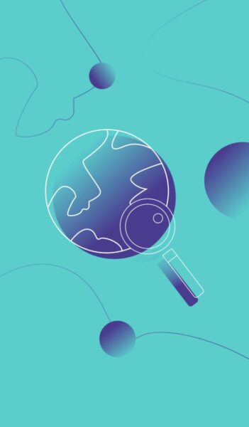 teal globe icon