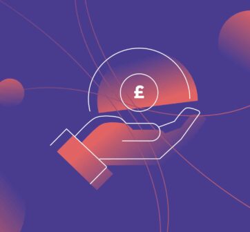 purple cost and budgeting icon