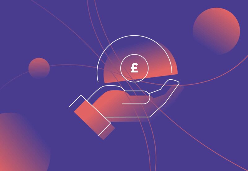 purple cost and budgeting icon