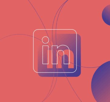 pink LinkedIn icon