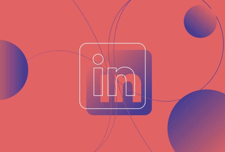 pink linkedin icon