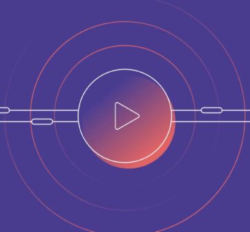 purple video animation icon