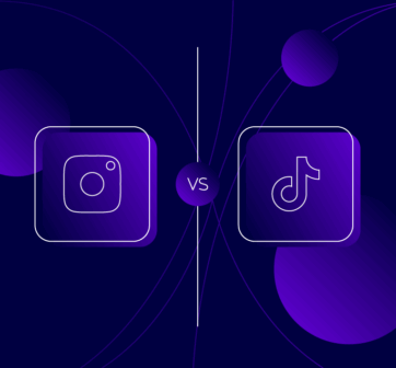 Instagram logo vs Tiktok logo