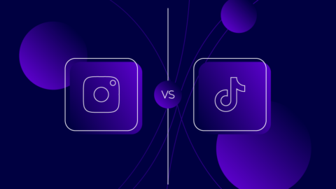 Instagram logo vs Tiktok logo