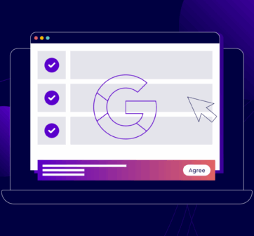 Illustration of google logo on a desktop search