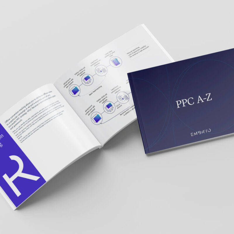 PPC A-Z Guide 2 ppc brochure open page by embryo