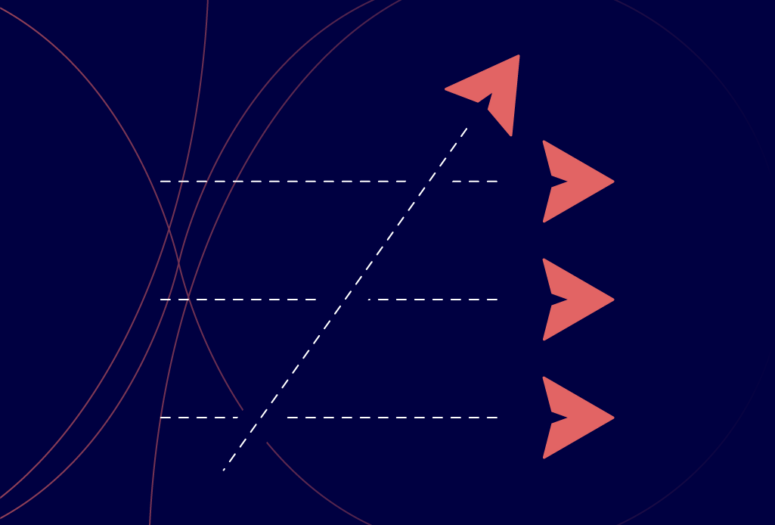 4 arrows with one going off track indicating pr being disruptive