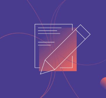 Illustration of pen writing on paper