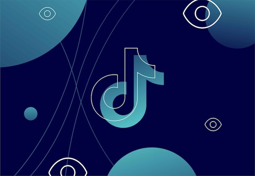 TikTok logo blue