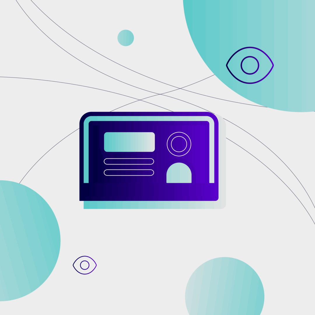 desktop page illustration with anonymous headshot and caption