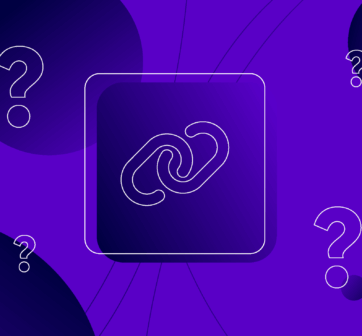 Illustration of two chain links surrounded by question marks