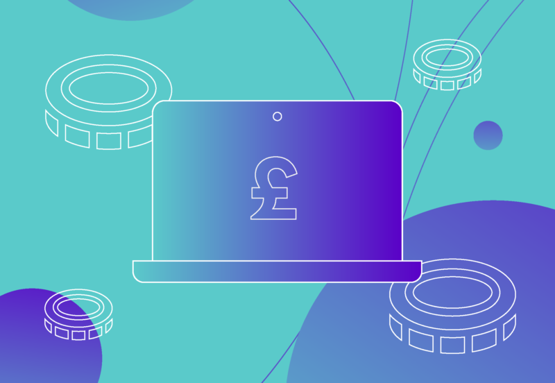 Illustration of laptop with a pound sign