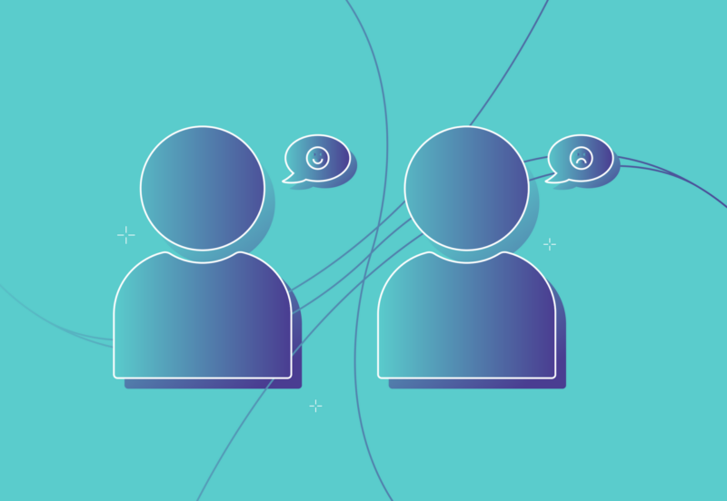 Customers with positive and negative reviews