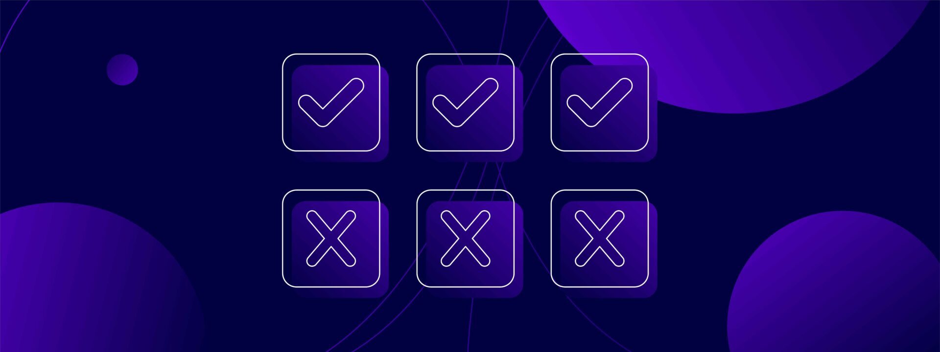 Three ticks and three crosses for dos and donts