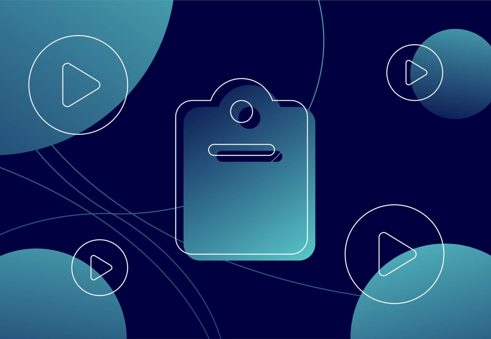 Clipboard with writing and content