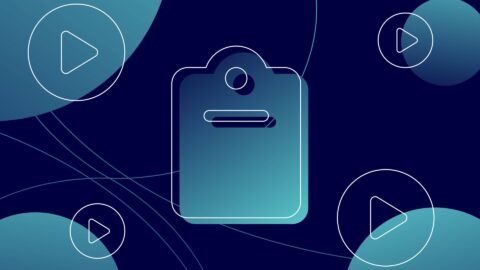 Clipboard with writing and content