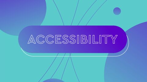 Accessibility text in purple