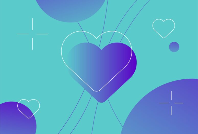 blue heart and sunshine icons