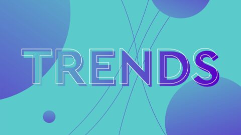 trends text in blue