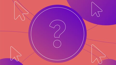 Question mark central with surrounding mouse clicks