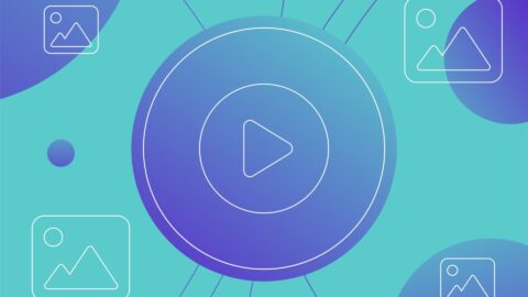 Play button for a video