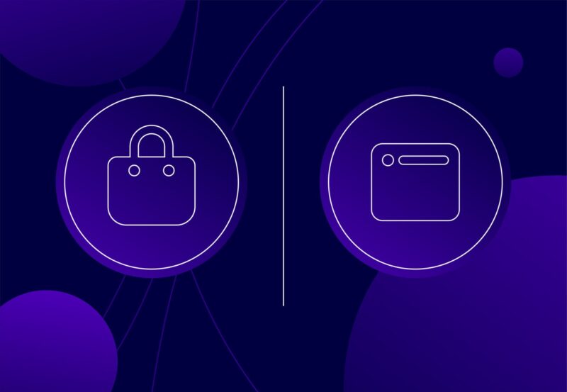 Shopping bag vs a desktop page