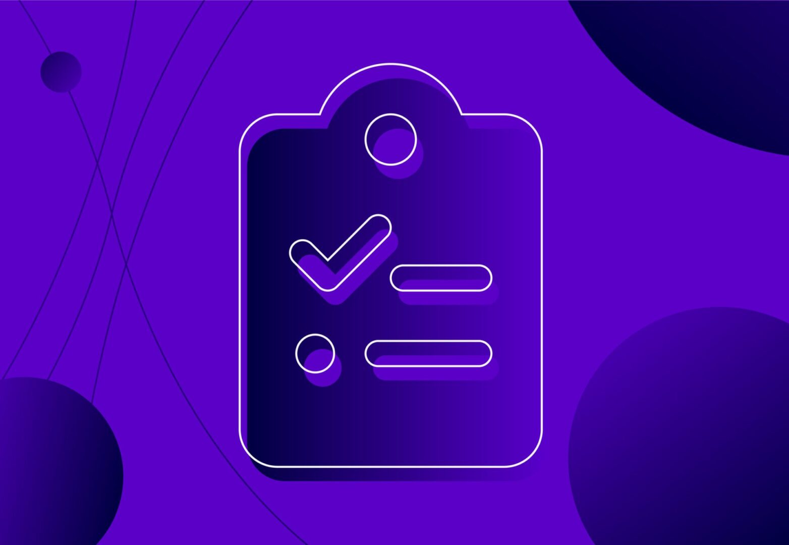 Illustration of a clipboard and tick list