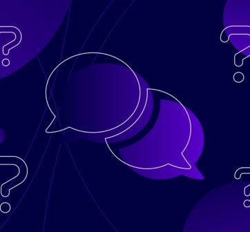 speech bubble icons with question marks