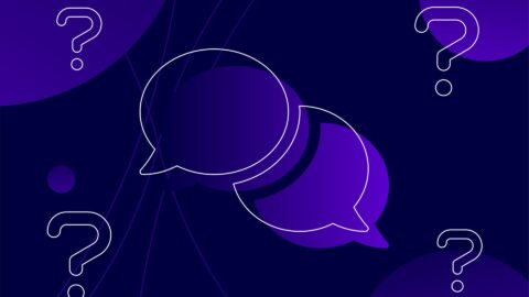 speech bubble icons with question marks