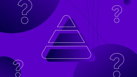Metrics illustrated as a pyramid with question marks