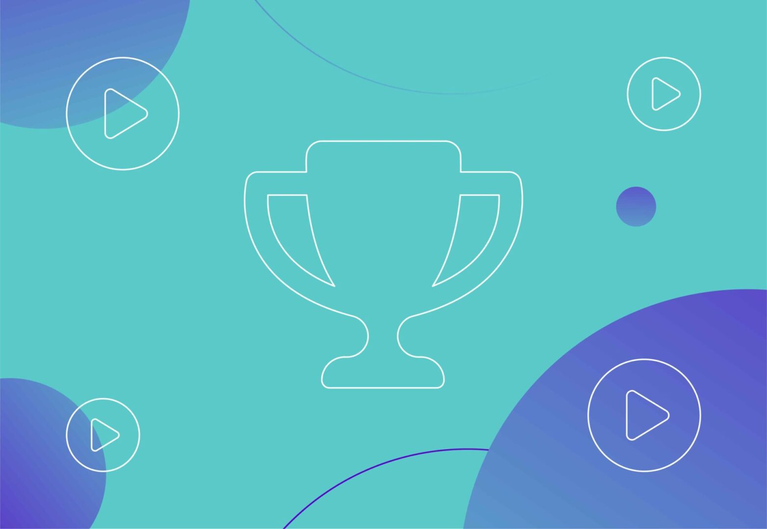 The outline of a trophy