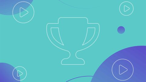 The outline of a trophy