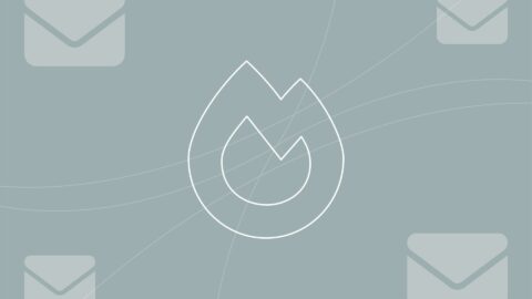 Icon of fire and inbox