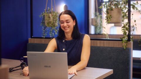 embryo employee working in office