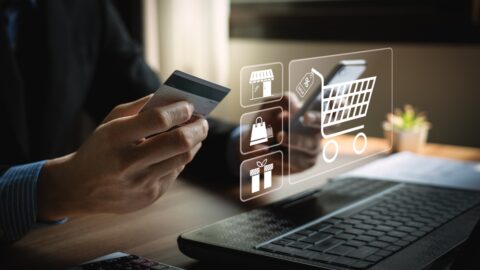 Customer paying in an ecommerce business