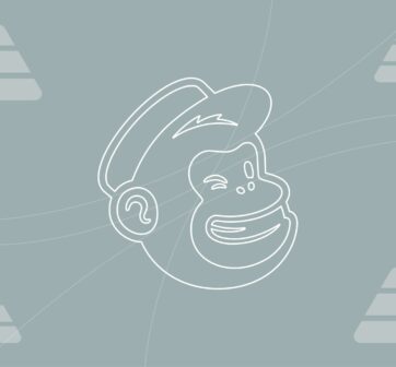 text saying 'mailchimp' in purple and navy background