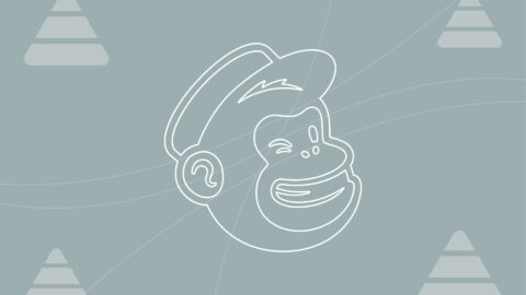 text saying 'mailchimp' in purple and navy background