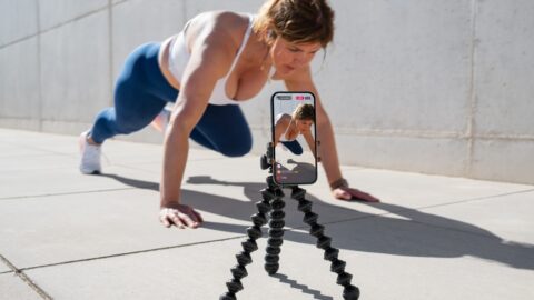 Fitness Influencer making a video