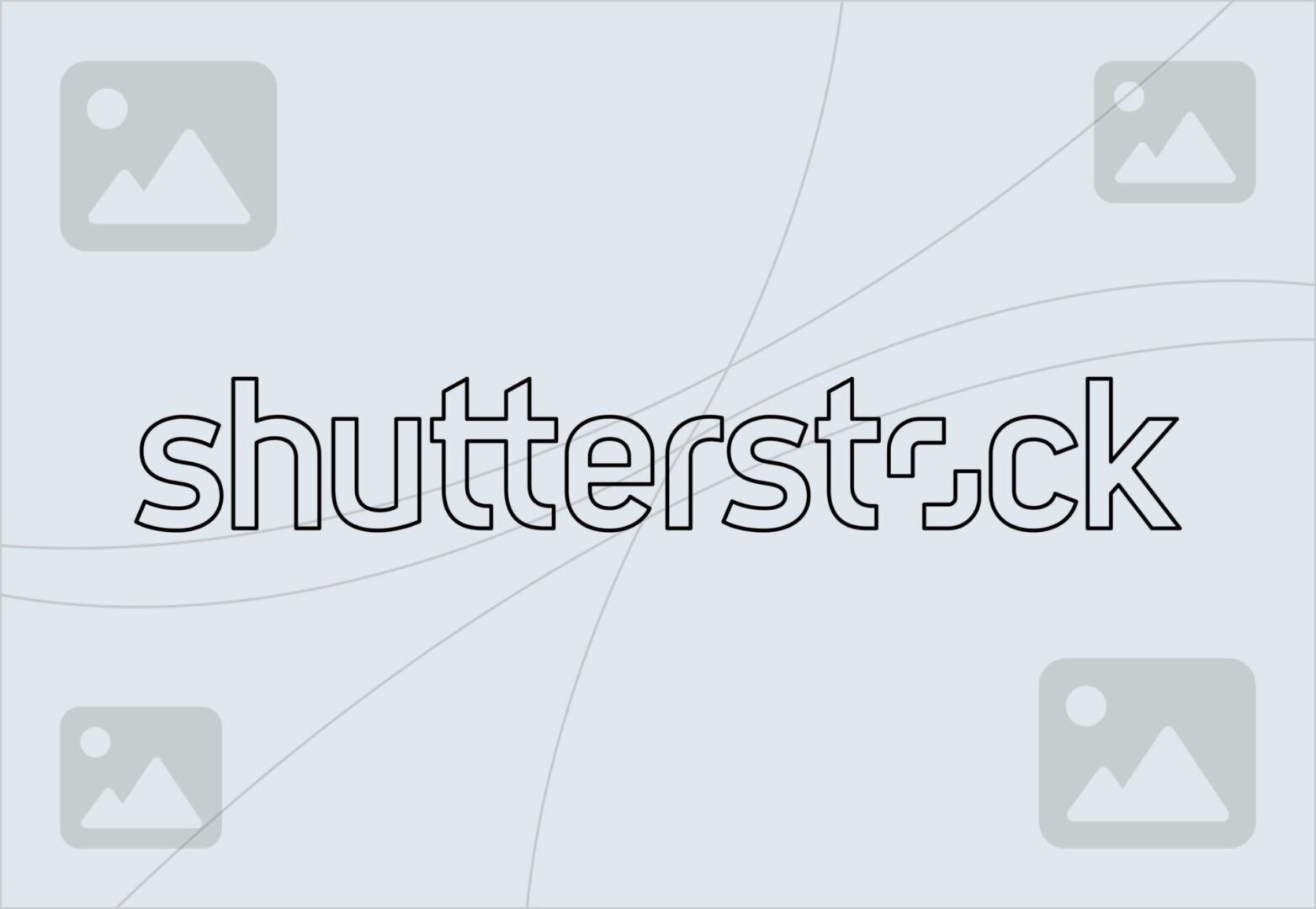 Shutterstock text in purple and navy