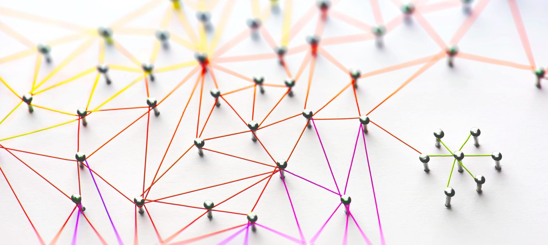 a cobweb shape of string