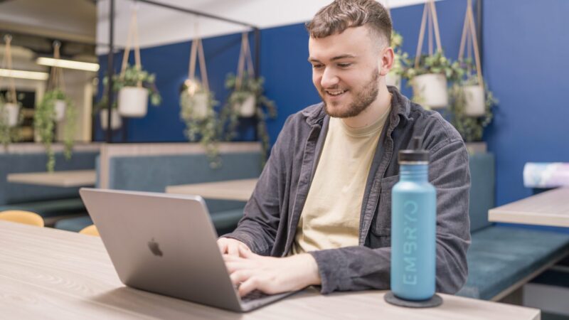 head of ppc at embryo, callum leonard working in the manchester office
