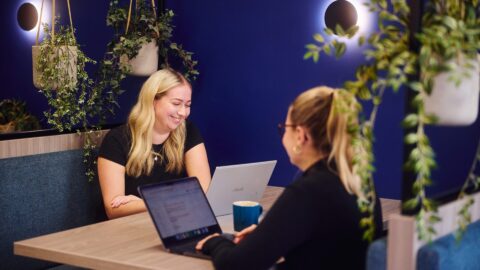 some of embryo's employees in the office