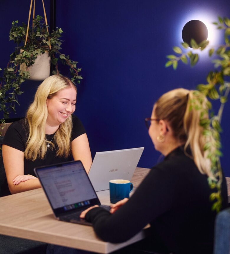 Some of Embryo's employees in the office