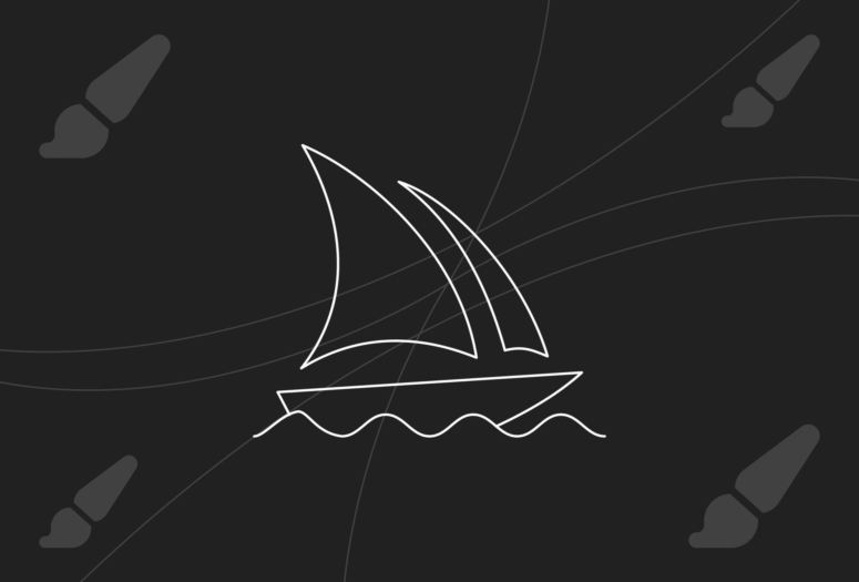 the midjourney logo and paint brush icons representing the rise of ai in visual creativity