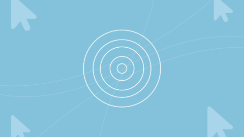 Computer mouse icon in navy and teal