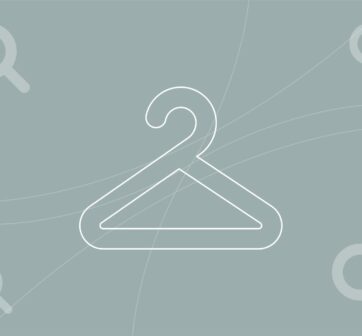 Coat hanger icon for the women's fashion industry