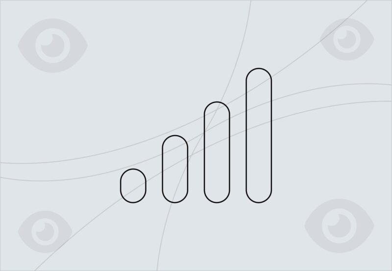 Eye icons representing accessibility and an increase in audience reach when making designs/content accessible
